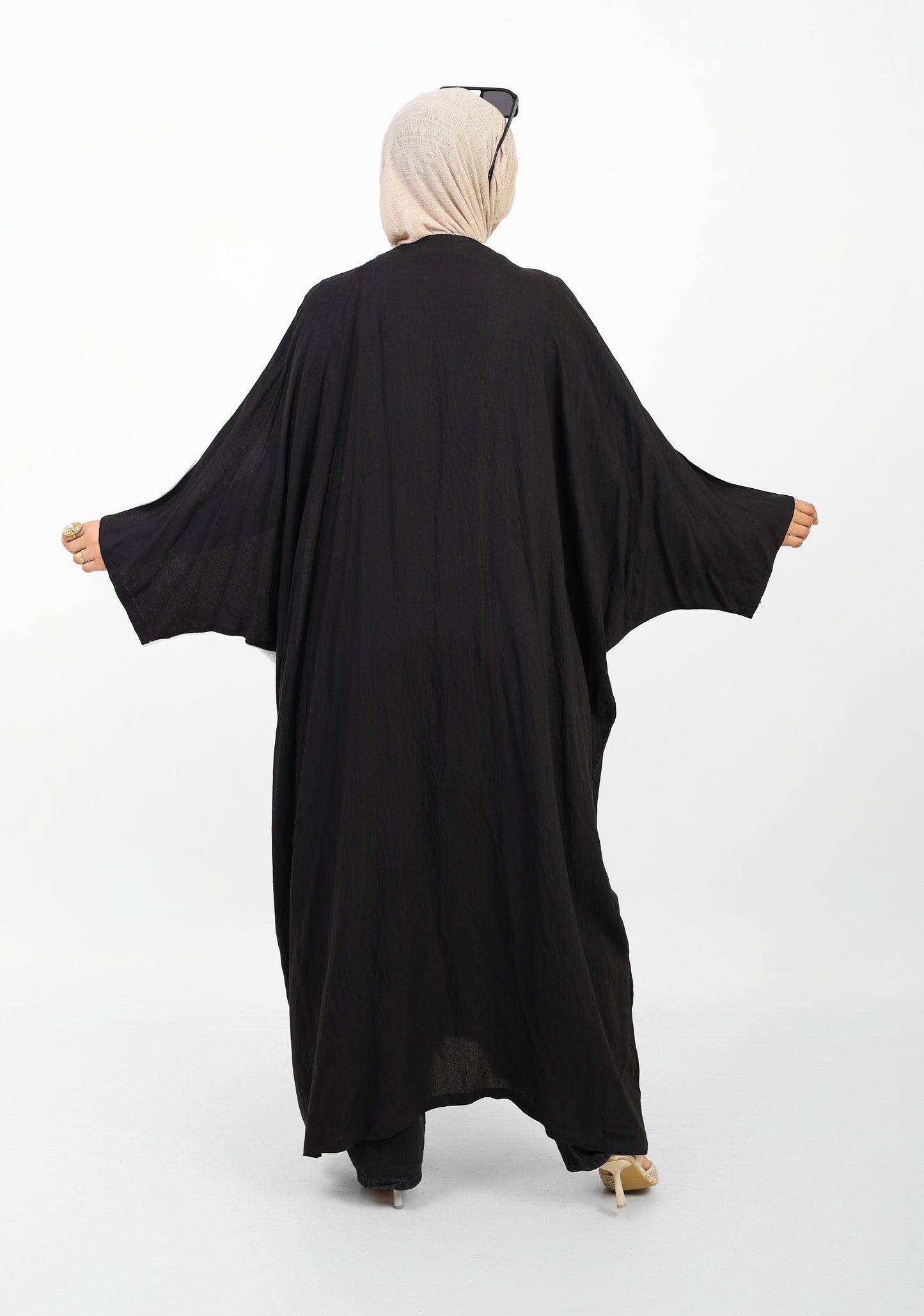 Multicolor Dress Open Abaya