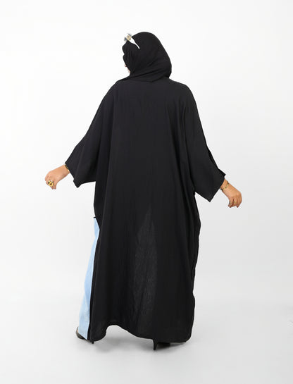 Multicolor Dress Open Abaya